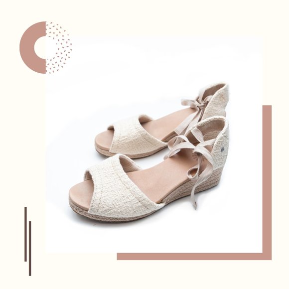 UGG Ivory Espadrille Sandals - Picture 1 of 8